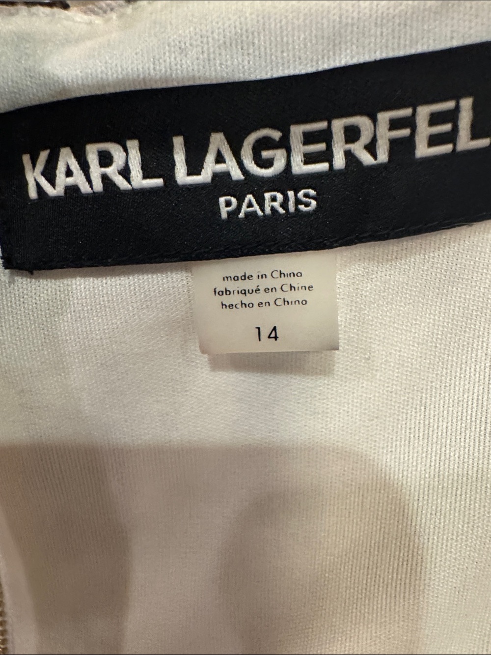 Karl Lagerfeld Black and White Patterned Midi Dress - Picture 4 of 12